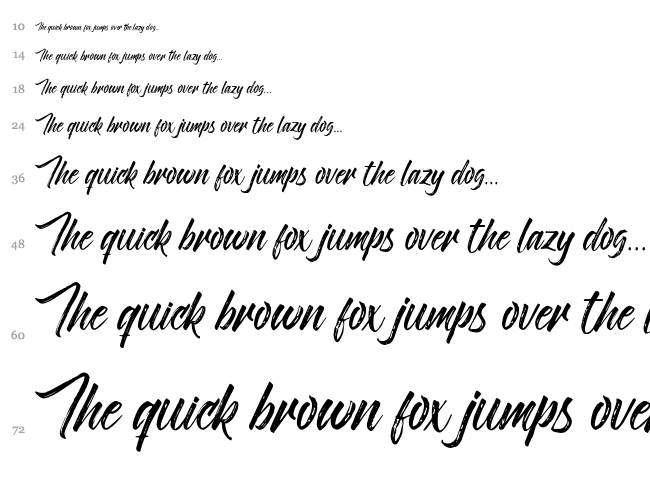 Novitha Script font waterfall